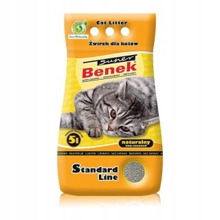 Żwirek dla kota bentonitowy Super Benek STANDARD naturalny 5l