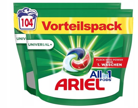 Ariel All-in-1 Pods Kapsułki z płynem do prania, 104 prań DE