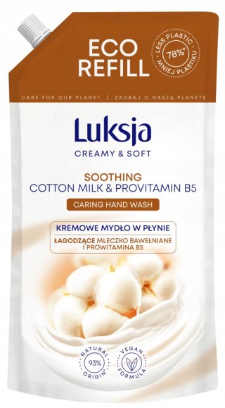 LUKSJA mydło w płynie 900ML ZAPAS/BAWEŁNA