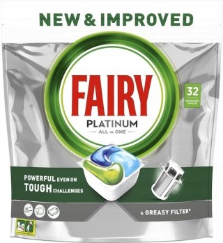 FAIRY Kapsułki do zmywarki Platinum Allin1 32 sztuki