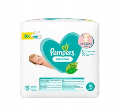 PAMPERS CHUSTECZKI MOKRE SENSITIVE 6 x 52SZT