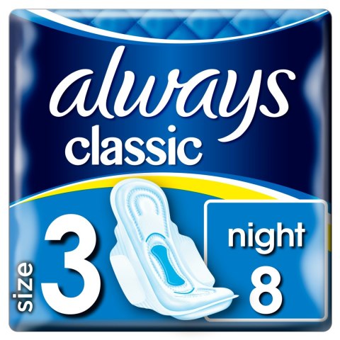 Always Classic Night Podpaski ze skrzydełkami 8szt