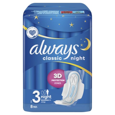 Always Classic Night Podpaski ze skrzydełkami 8szt