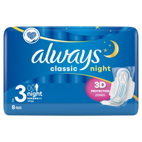 Always Classic Night Podpaski ze skrzydełkami 8szt