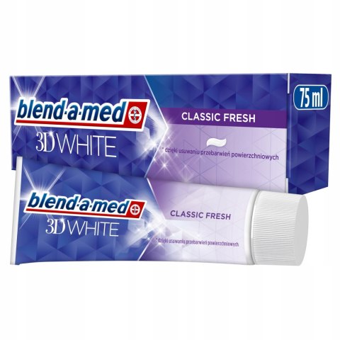 BLEND-A-MED 3D WHITE CLASSIC FRESH PASTA DO ZĘBÓW 75 ML