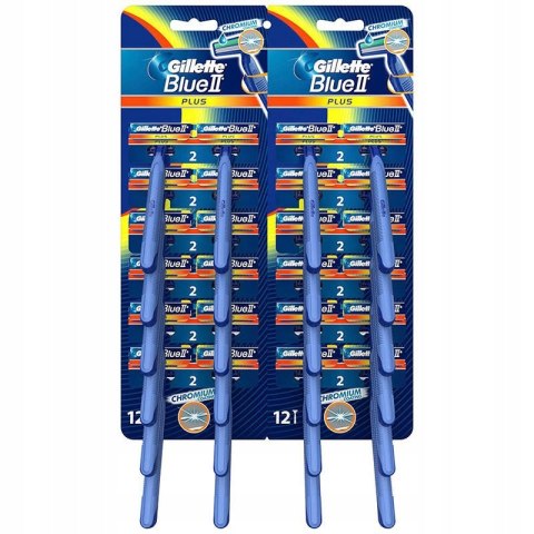 Gillette Blue II PLUS maszynki do gol. 2 x 24 (48)