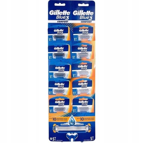 Gillette Maszynka jednorazowa do golenia Blue 3 Plus Comfort 10 szt.