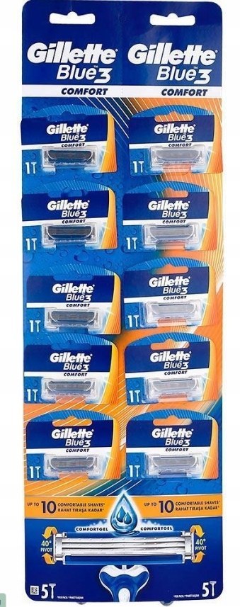 Gillette Maszynka jednorazowa do golenia Blue 3 Plus Comfort 10 szt.