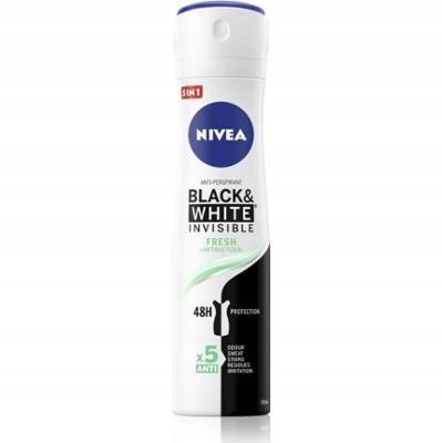 Nivea Black & White Invisible Fresh antyperspirant dezodorant spray dla kob