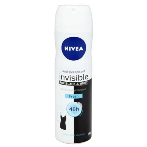 Nivea Black & White Invisible Fresh antyperspirant dezodorant spray dla kob