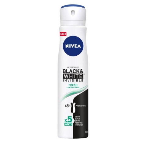 Nivea Black & White Invisible Fresh antyperspirant dezodorant spray dla kob