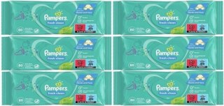 CHUSTECZKI NAWILŻANE PAMPERS FRESH CLEAN 12 x 80 SZT