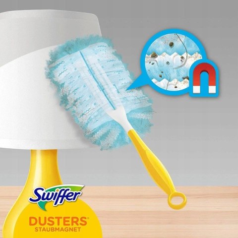 SWIFFER Duster Miotełka Do Kurzu + 7x Zapas Rączka Wkłady Magnes Na Kurz