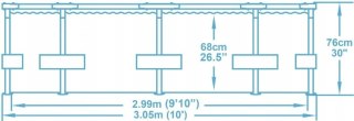 BASEN STELAŻOWY BESTWAY 56406 305x76 STEEL PRO MAX