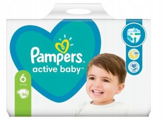 PIELUSZKI 96 SZT PAMPERS ACTIVE BABY ROZMIAR 6